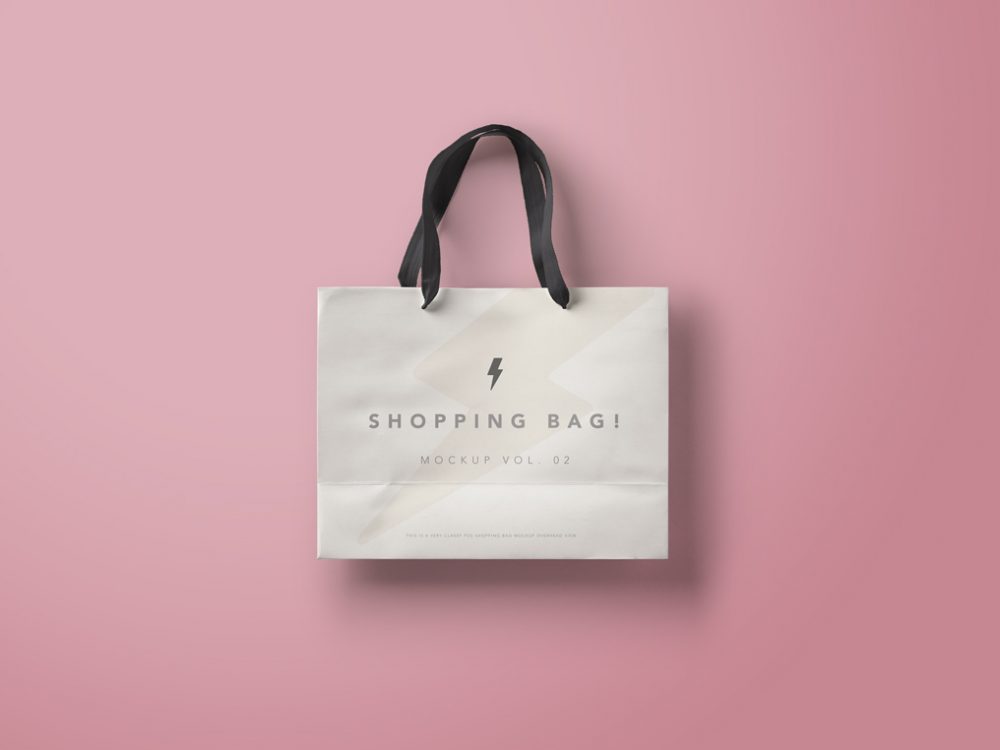 Branded Paper Shopping Bag Mockup