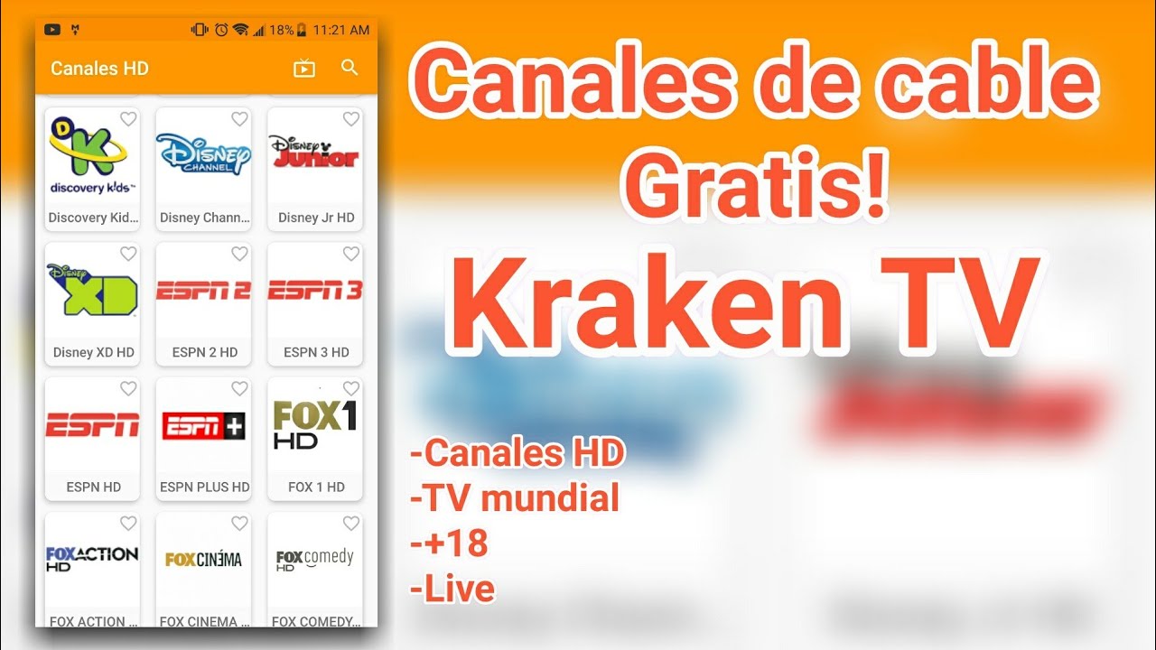 Kraken TV: Ver televisión Premium en Android (TV Gratis)